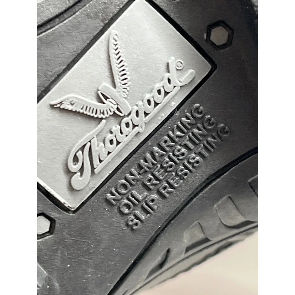 Thorogood Black Leather Waterproof Side‎ Zip Tactical Work Boots Unisex Men's 6W